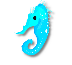 Electric Blue Seahorse